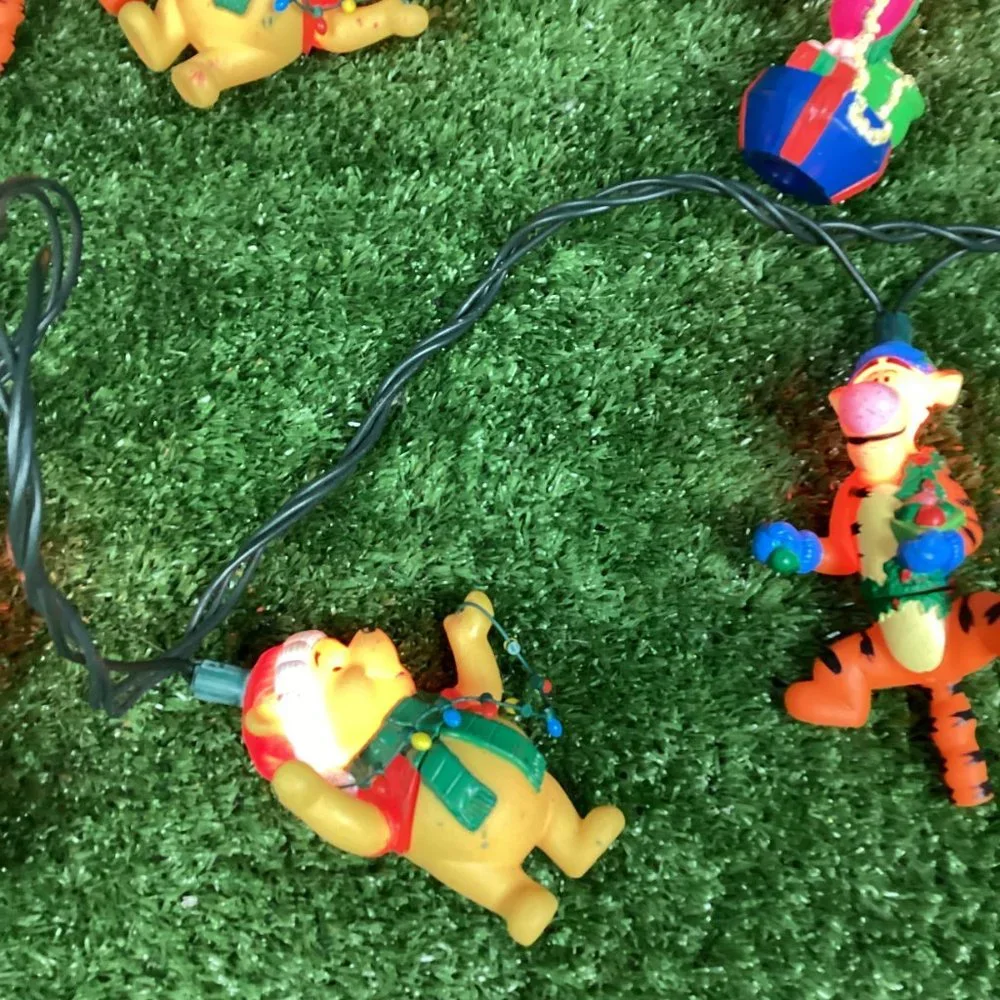 Vintage Winnie the Pooh Christmas String Lights
